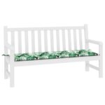 vidaXL Podložka na lavičku List Vzor s listami 150 x 50 x 3 cm – Obrázok 3
