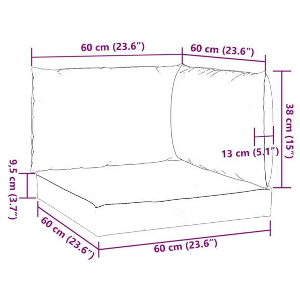 vidaXL Podložky na paletový nábytok 3 ks, zelené, oxfordská látka – Obrázok 10