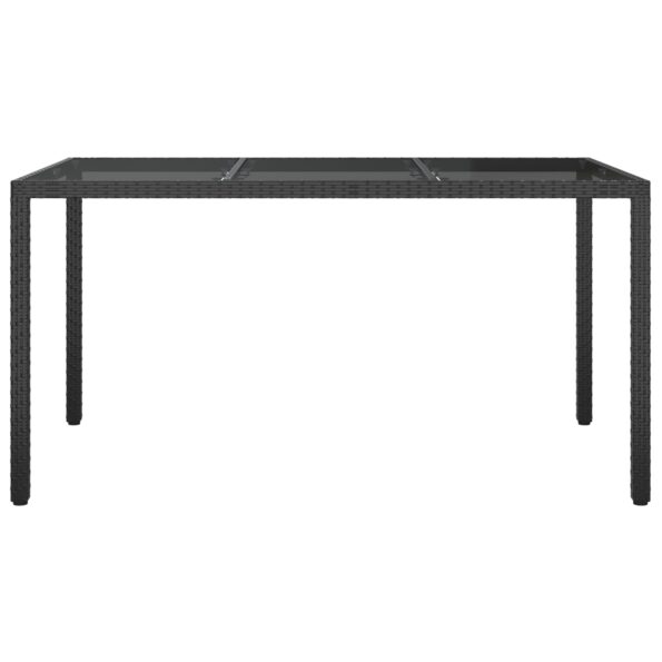 vidaXL Záhradný jedálenský stôl Black 150x90x75 cm Polyratan – Obrázok 3