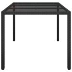 vidaXL Záhradný jedálenský stôl Black 150x90x75 cm Polyratan – Obrázok 4