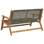 vidaXL Záhradná lavička Šedá 122x76x73,5 cm Masívne drevo akácie – Obrázok 4
