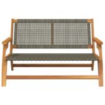 vidaXL Záhradná lavička Šedá 122x76x73,5 cm Masívne drevo akácie – Obrázok 5