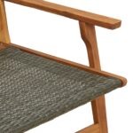 vidaXL Záhradná lavička Šedá 122x76x73,5 cm Masívne drevo akácie – Obrázok 7