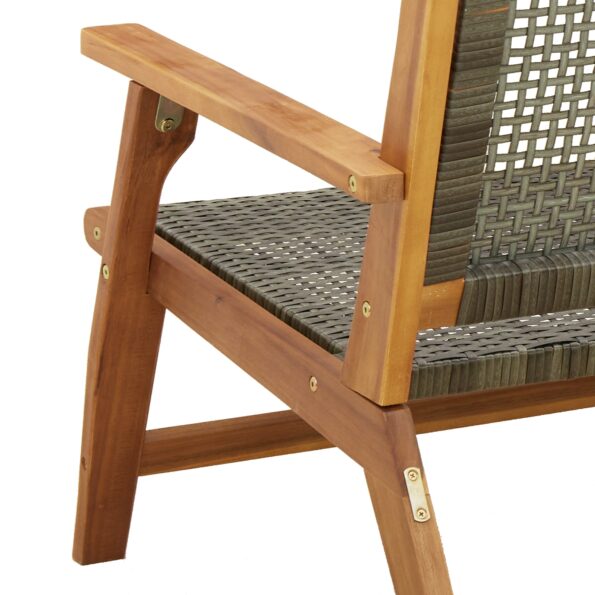 367820_9.jpg vidaXL Záhradná lavička Šedá 122x76x73,5 cm Masívne drevo akácie – Obrázok 9