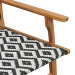 vidaXL Záhradná lavička čierna a biela 122x76x73,5 cm masívne akáciové drevo – Obrázok 7
