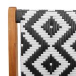 vidaXL Záhradná lavička čierna a biela 122x76x73,5 cm masívne akáciové drevo – Obrázok 8