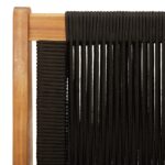 vidaXL Záhradný nábytok Čierna 122 x 78 x 73 cm Pevné akáciové drevo – Obrázok 8