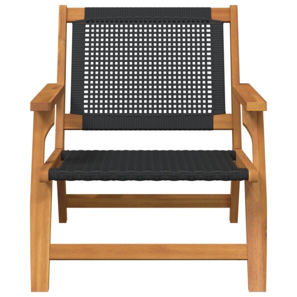 vidaXL Záhradné stoličky 2 ks Čierna 76x67x73,5 cm Masívne drevo Akácia – Obrázok 6