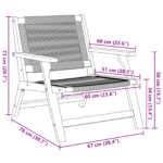 vidaXL Záhradný nábytok 2 pcs Čierna 67 x 76 x 73 cm – Obrázok 11
