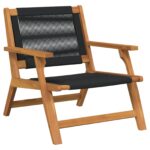 vidaXL Záhradný nábytok 2 pcs Čierna 67 x 76 x 73 cm – Obrázok 4