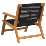 vidaXL Záhradný nábytok 2 pcs Čierna 67 x 76 x 73 cm – Obrázok 5
