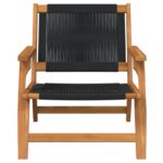 vidaXL Záhradný nábytok 2 pcs Čierna 67 x 76 x 73 cm – Obrázok 6