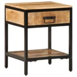 vidaXL Nočný stolík 40x35x50 cm z masívneho dreva hrubé mango – Obrázok 4