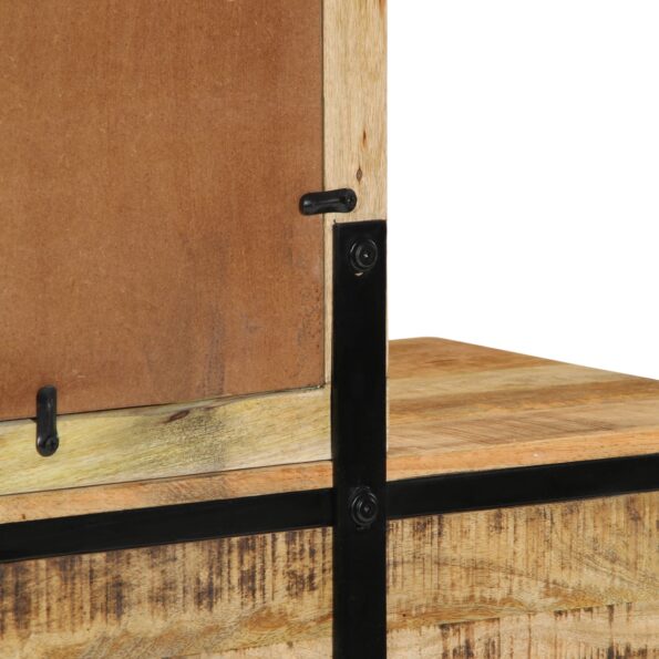 vidaXL Toaletný stôl 100x40x75/120 cm Masívne drevo Rough Mango – Obrázok 11