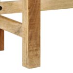 vidaXL Toaletný stolík so zrkadlom Masívne drevo Hrubé mango – Obrázok 10