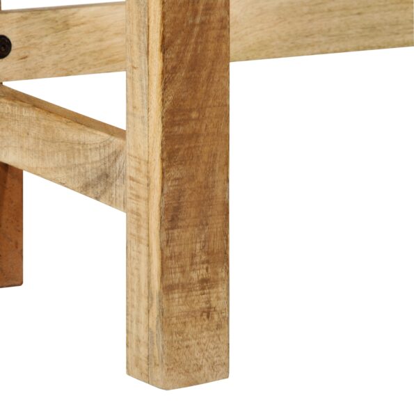 vidaXL Toaletný stolík so zrkadlom Masívne drevo Hrubé mango – Obrázok 10