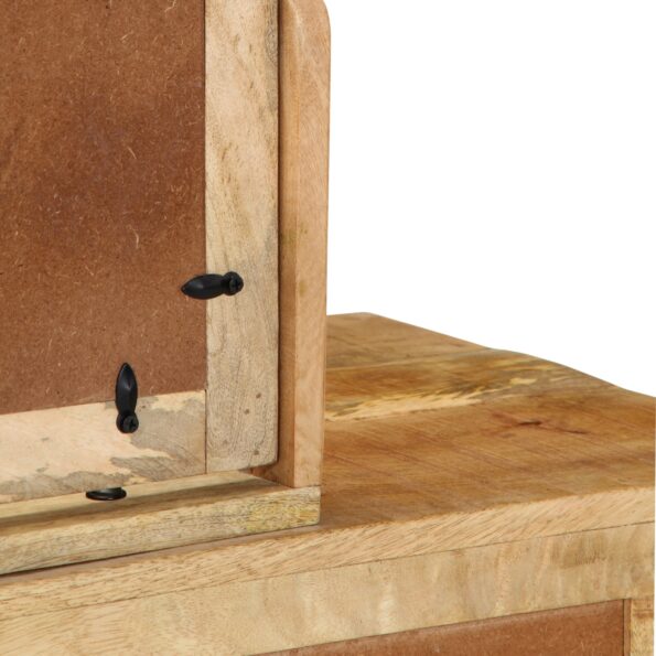 vidaXL Toaletný stolík so zrkadlom Masívne drevo Hrubé mango – Obrázok 11