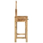 vidaXL Toaletný stolík so zrkadlom Masívne drevo Hrubé mango – Obrázok 6