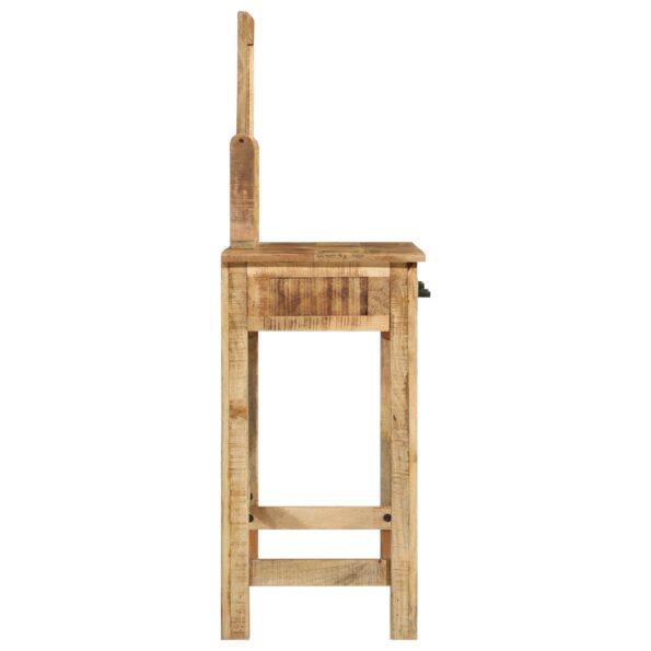 vidaXL Toaletný stolík so zrkadlom Masívne drevo Hrubé mango – Obrázok 6