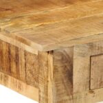 vidaXL Toaletný stolík so zrkadlom Masívne drevo Hrubé mango – Obrázok 8