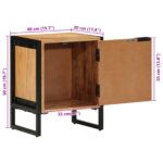 vidaXL Nočný stolík 40x30x50 cm z masívneho mangového dreva – Obrázok 11