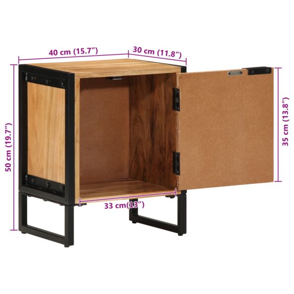 vidaXL Nočný stolík 40x30x50 cm z masívneho mangového dreva – Obrázok 11