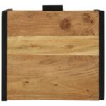 vidaXL Nočný stolík Hnedá 40 x 35 x 50 cm Masívna akáciová drevo a kov – Obrázok 7