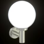 vidaXL Vonkajšie nástenné svetlá 2 ks Strieborná Nerezová oceľ IP44 – Obrázok 7