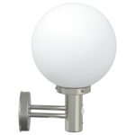 vidaXL Vonkajšie nástenné lampy so senzorom 2 ks Strieborná Nerezová oceľ IP44 – Obrázok 4