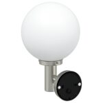 vidaXL Vonkajšie nástenné lampy so senzorom 2 ks Strieborná Nerezová oceľ IP44 – Obrázok 5
