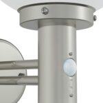 vidaXL Vonkajšie nástenné lampy so senzorom 2 ks Strieborná Nerezová oceľ IP44 – Obrázok 7