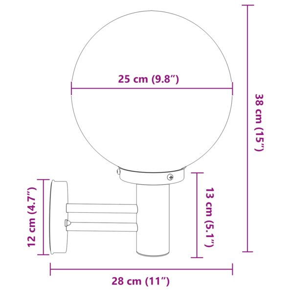4005948_11.jpg vidaXL Exteriérové nástenné svetlá 2 ks čierna nerezová oceľ IP44 – Obrázok 11