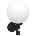 vidaXL exteriérové nástenné svetlo so senzorom čierne plastové IP44 – Obrázok 2