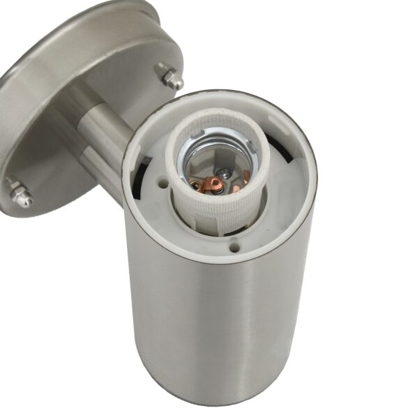 vidaXL vonkajšie nástenné svetlo 2 ks strieborná nerezová oceľ IP44 – Obrázok 8