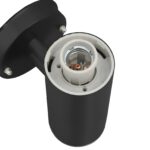 vidaXL vonkajšie nástenné svetlo Čierne nerezové IP44 – Obrázok 7