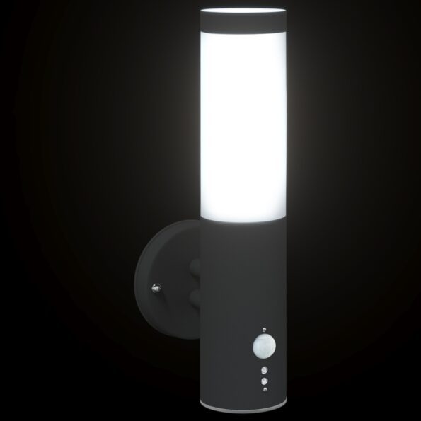 4005957_10.jpg vidaXL Exteriérová nástenná lampa so senzorom Čierna Nerezová oceľ IP44 – Obrázok 10