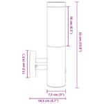 vidaXL Exteriérová nástenná lampa so senzorom Čierna Nerezová oceľ IP44 – Obrázok 11