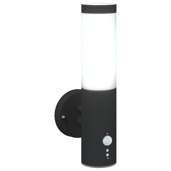 4005957_9.jpg vidaXL Exteriérová nástenná lampa so senzorom Čierna Nerezová oceľ IP44 – Obrázok 9