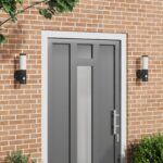 vidaXL Nástenné svetlo so senzorom 2 ks Čierna Nerez IP44