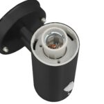 vidaXL Nástenné svetlo so senzorom 2 ks Čierna Nerez IP44 – Obrázok 8