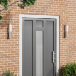 vidaXL Vonkajšie nástenné svetlá 2 ks strieborná nehrdzavejúca oceľ IP44