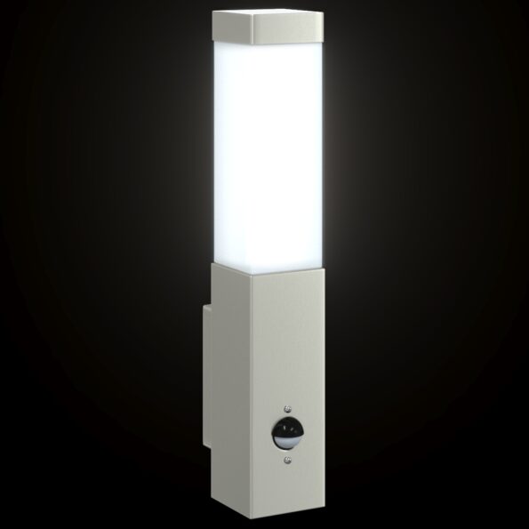 vidaXL Nástenné svetlo s pohybovým senzorom strieborná nehrdzavejúca oceľ IP44 – Obrázok 9