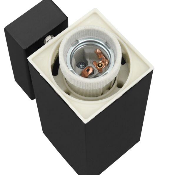 vidaXL Vonkajšie nástenné svetlo Čierna Nerezová oceľ IP44 – Obrázok 7