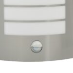 vidaXL Exteriérové nástenné svetlá so senzorom 2 ks Strieborná nehrdzavejúca oceľ IP44 – Obrázok 9