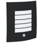 vidaXL vonkajšie nástenné lampy so senzorom 2 ks Čierna nehrdzavejúca oceľ IP44 – Obrázok 3