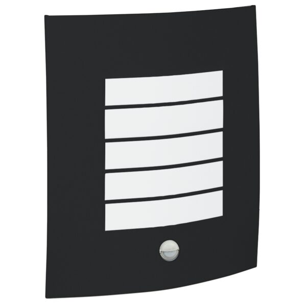 vidaXL vonkajšie nástenné lampy so senzorom 2 ks Čierna nehrdzavejúca oceľ IP44 – Obrázok 3