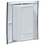 vidaXL vonkajšie nástenné lampy so senzorom 2 ks Čierna nehrdzavejúca oceľ IP44 – Obrázok 6