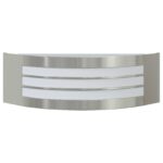 vidaXL Nástenné vonkajšie svetlo strieborné z nehrdzavejúcej ocele IP44 – Obrázok 3