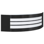 VidaXL vonkajšie nástenné svetlo čierne nerezové IP44 – Obrázok 2