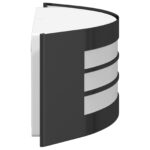 VidaXL vonkajšie nástenné svetlo čierne nerezové IP44 – Obrázok 4